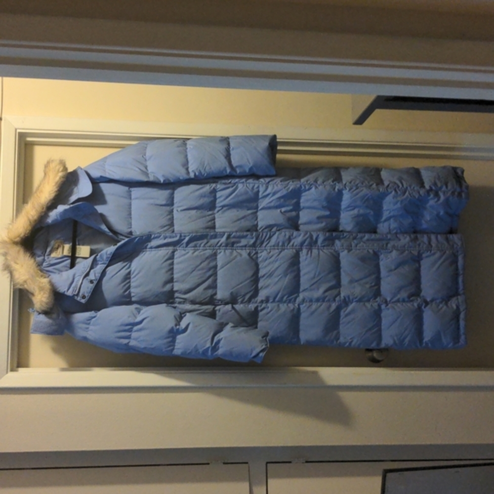 L.L. Bean Blue Periwinkle Large Ultrawarm Long Coat misses size L